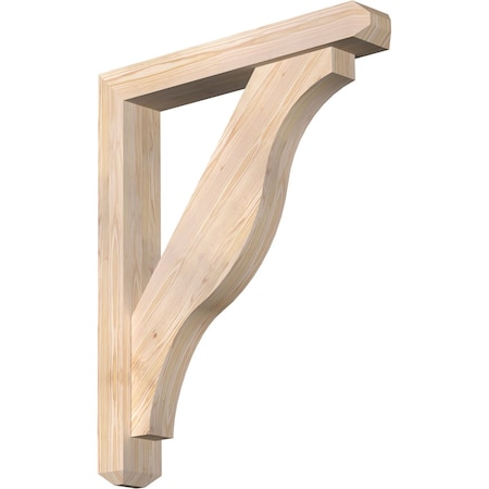Ekena Millwork Funston Craftsman Smooth Bracket w/ Offset Brace, Douglas Fir, 5 1/2"W x 34"D x 42"H BKT0604X34X42FST04SDF